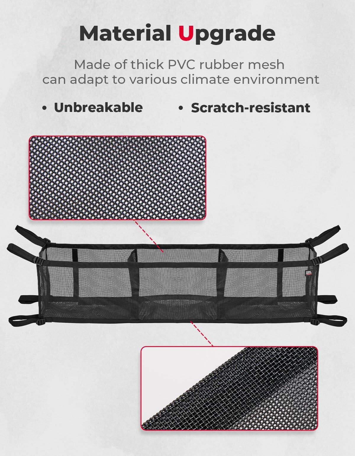 Kemimoto UTV Rear Bucket Storage Net