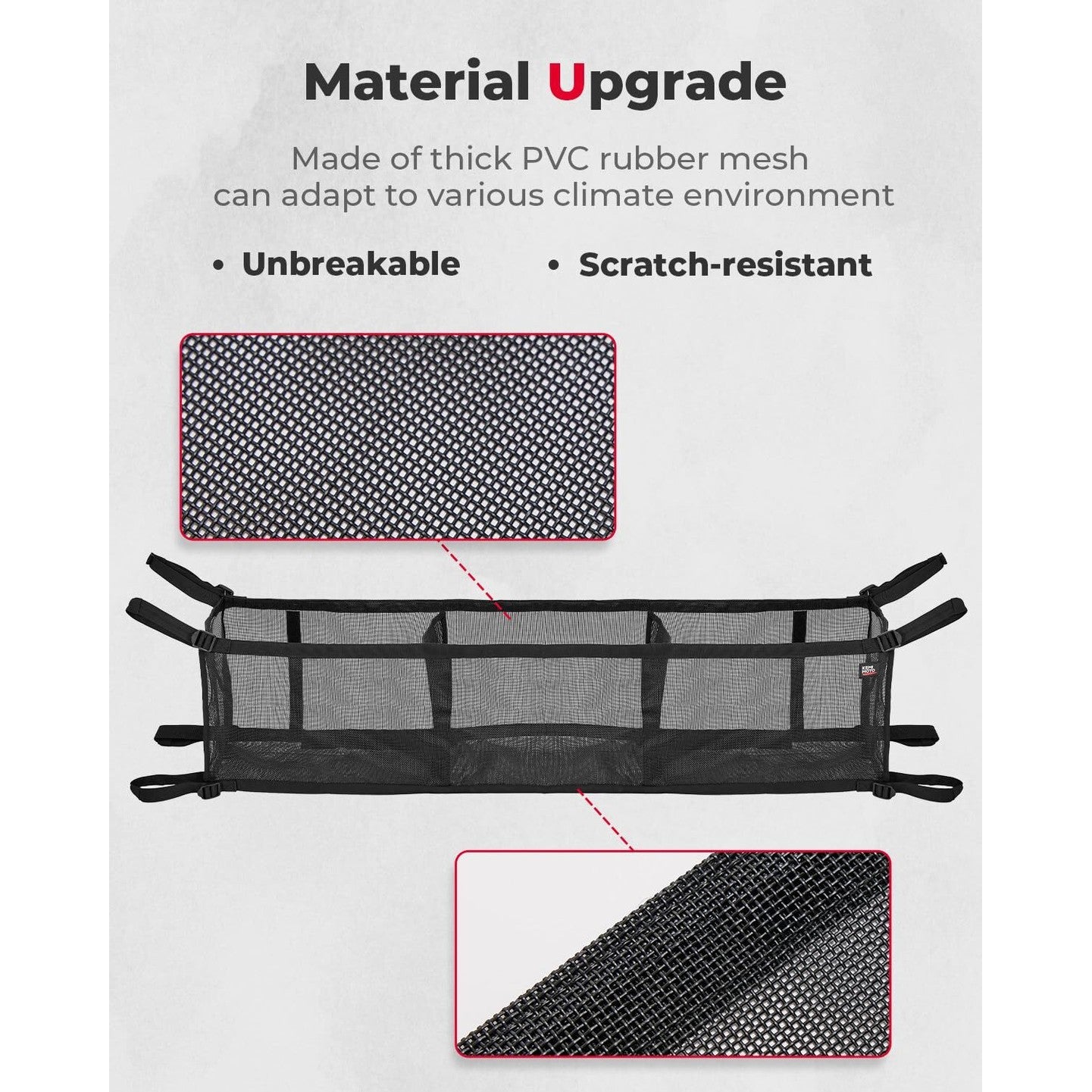 Kemimoto UTV Rear Bucket Storage Net