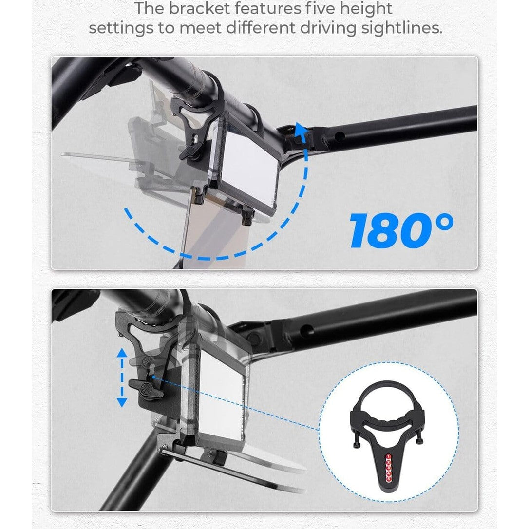 Kemimoto UTV Rear View Mirror with Sun Visor