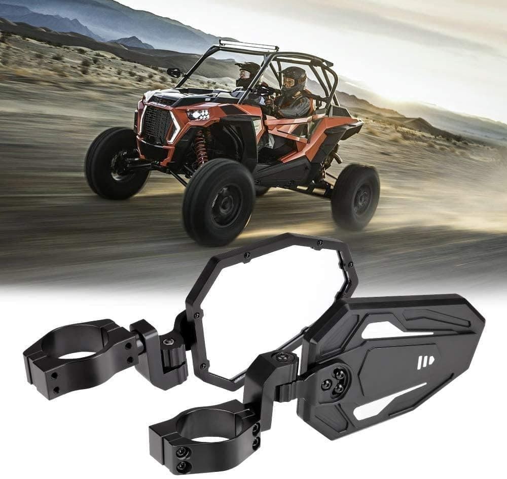 Kemimoto UTV Rear View Side Mirrors 1.75"-2" Roll Bar 1 Pair