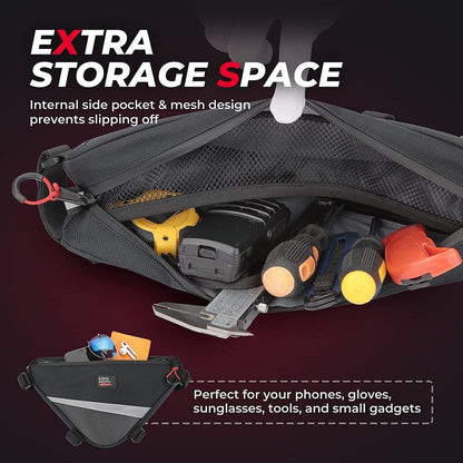 Kemimoto UTV Roll Bar Triangle Storage Bag
