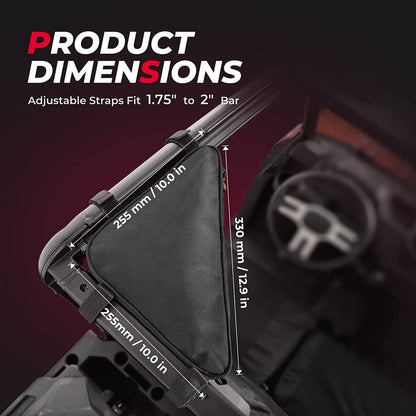 Kemimoto UTV Roll Bar Triangle Storage Bag