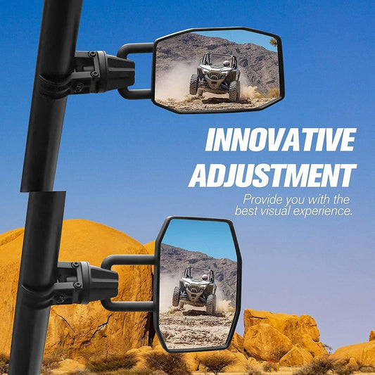 Kemimoto UTV Side View Mirrors 1.75"/2.0" Roll Bar
