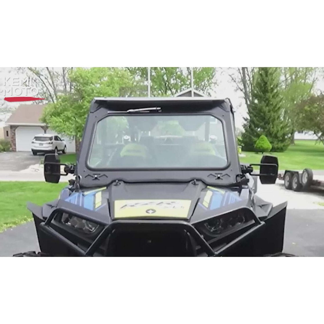 Kemimoto UTV Side View Mirrors 1.75"/2.0" Roll Bar