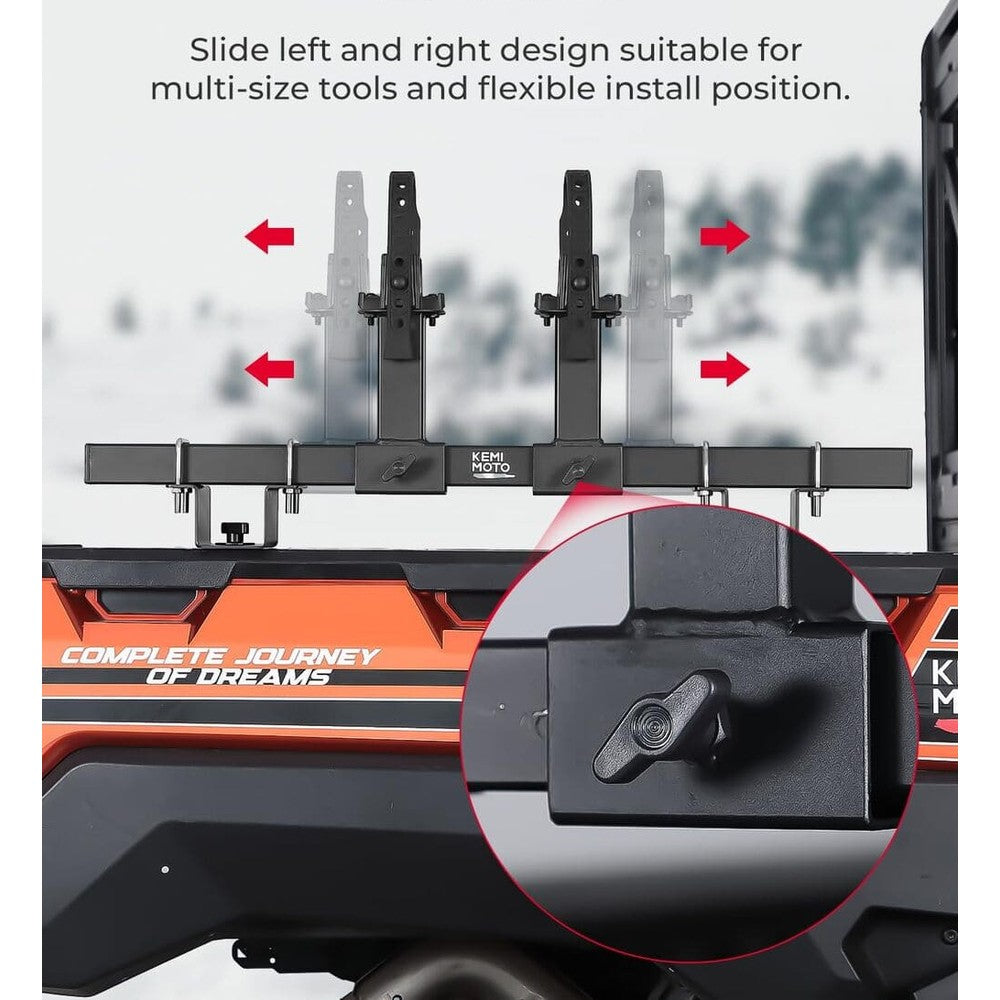 Kemimoto Polaris Ranger XP 1000 UTV Tool Holder Rear Bed Rack