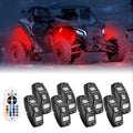 Kemimoto UTV Universal 8 Pods RGB Rock Light Kit