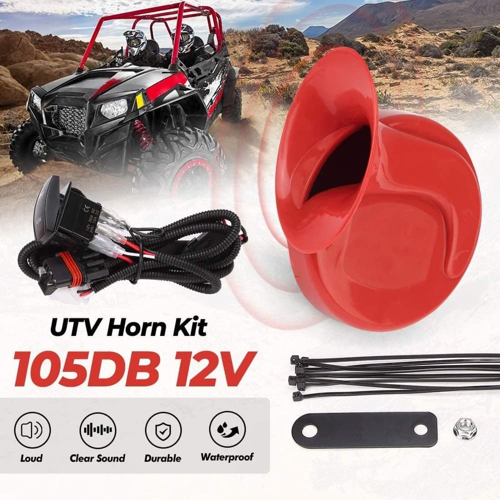 Kemimoto UTV 12V Universal Rocker Switch Horn Kit