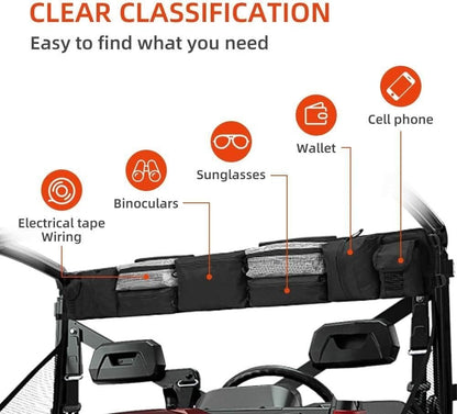 Kemimoto UTV Universal Roll Cage Organizer Storage Bag