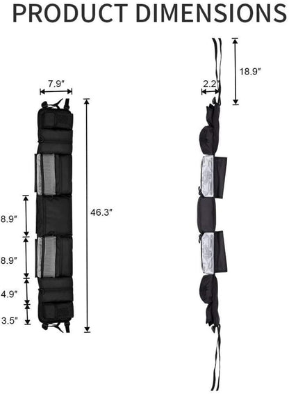 Kemimoto UTV Universal Roll Cage Organizer Storage Bag