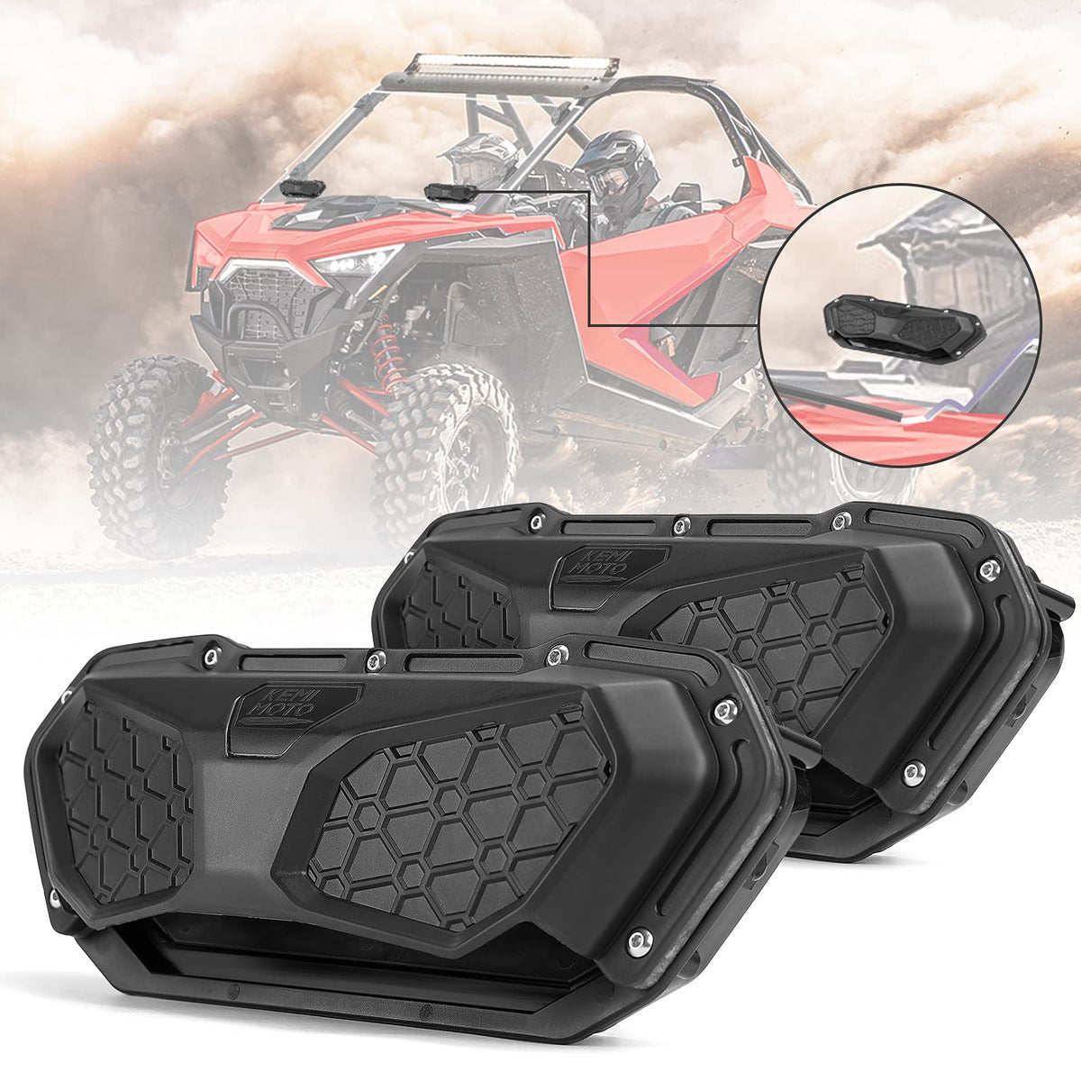 Kemimoto UTV Windshield Vent Kit for Polycarbonate Windshield
