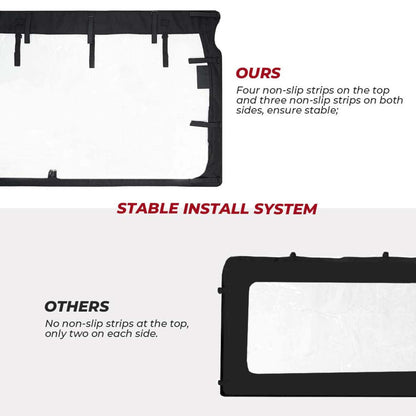 Kemimoto Yamaha Rhino/Massimo Rear Windshield with Zipper Back