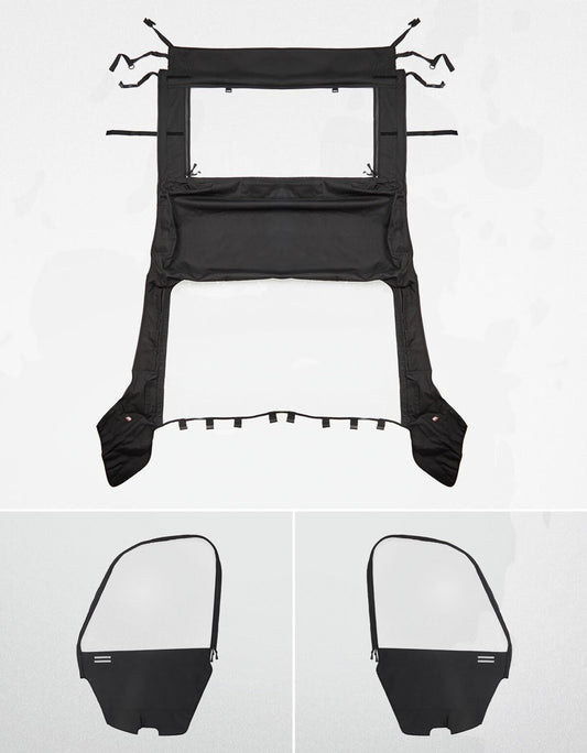 Kemimoto Yamaha Rhino UTV Cab Enclosure Heavy-Duty 900D with Half Doors