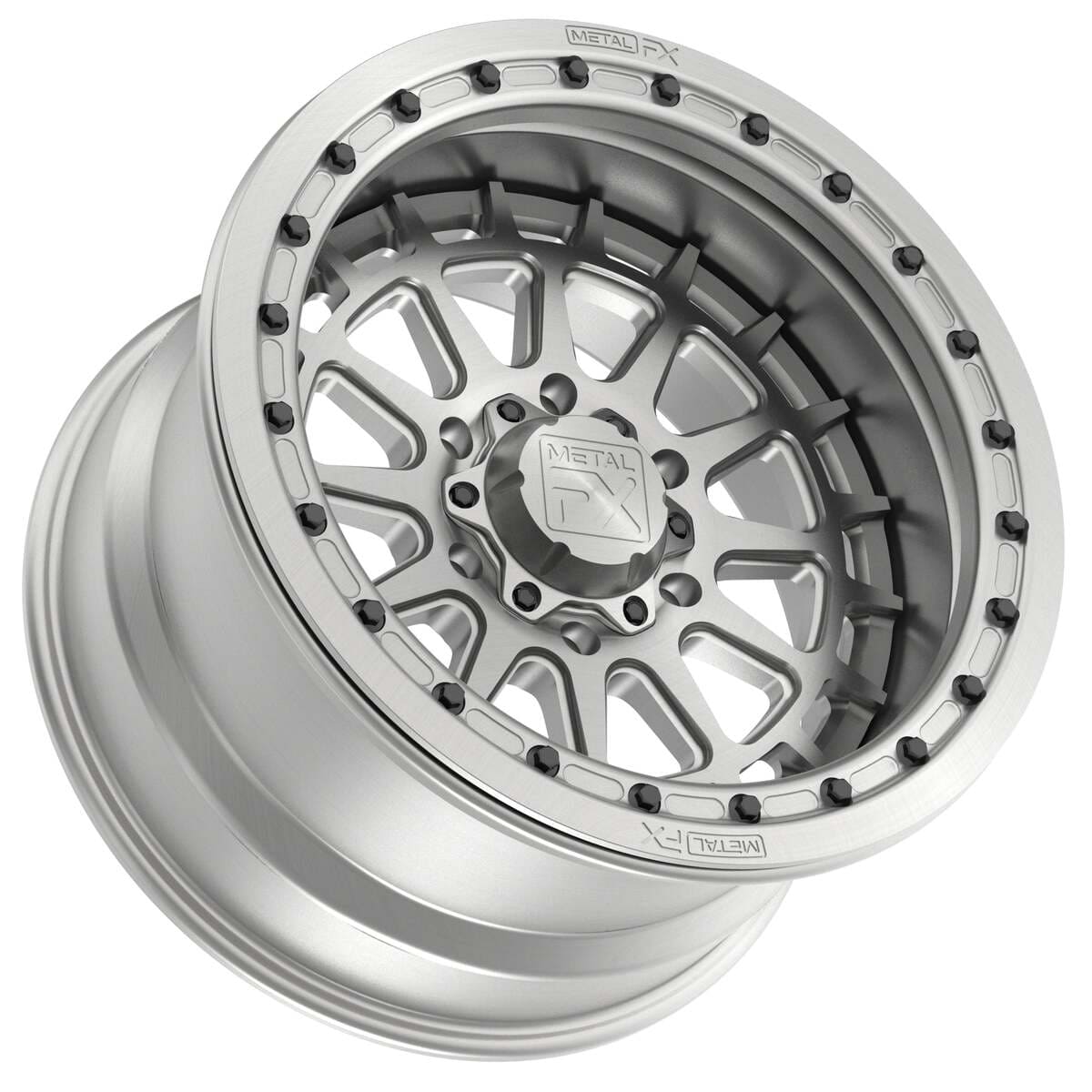 MetalFX 17" Outlaw 6R Forged 3-Piece Raw Beadlock & Maxxis Carnivore Radial Wheel & Tire Kit