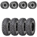 MetalFX Delta Matte Black Contrast Cut Beadlock & Maxxis Roxxzilla Radial Wheel & Tire Kit