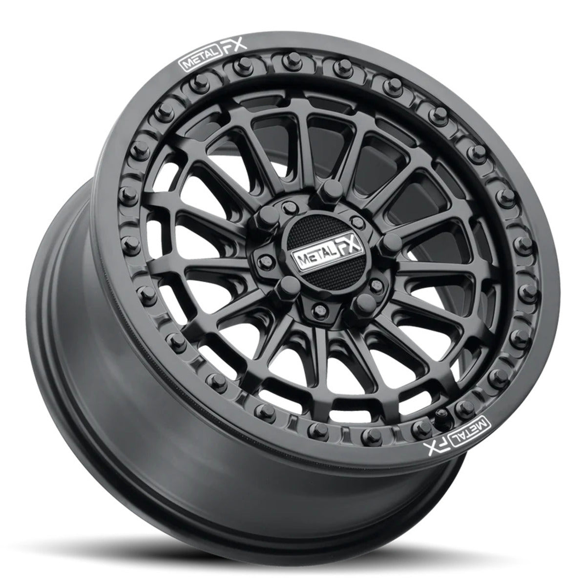 MetalFX Delta R Black Beadlock & Maxxis Roxxzilla Radial Wheel & Tire Kit