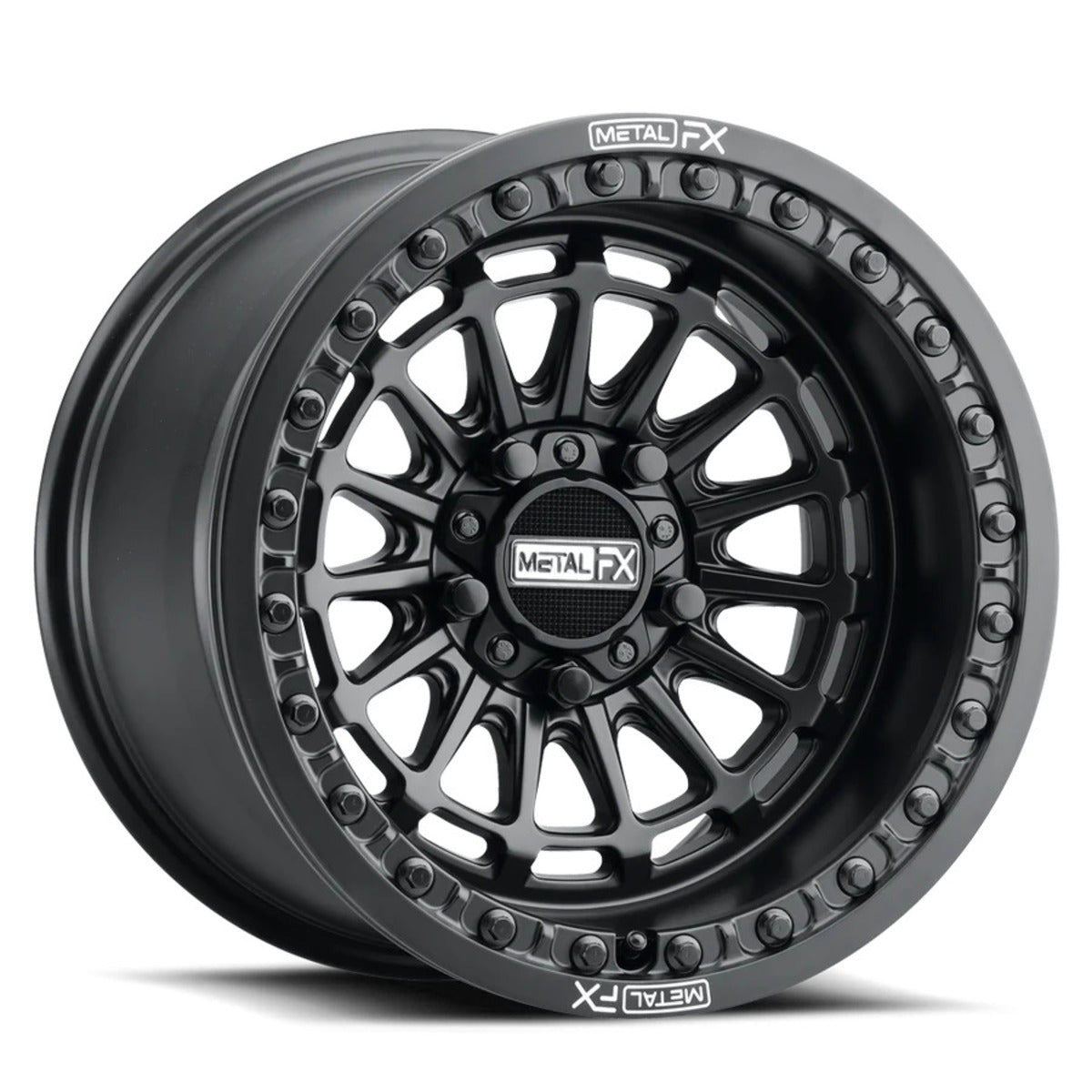 MetalFX Delta R Black Beadlock & Maxxis Roxxzilla Radial Wheel & Tire Kit