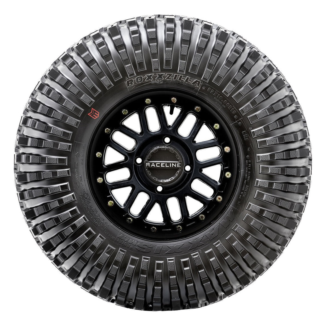 MetalFX Delta R Black Beadlock & Maxxis Roxxzilla Radial Wheel & Tire Kit