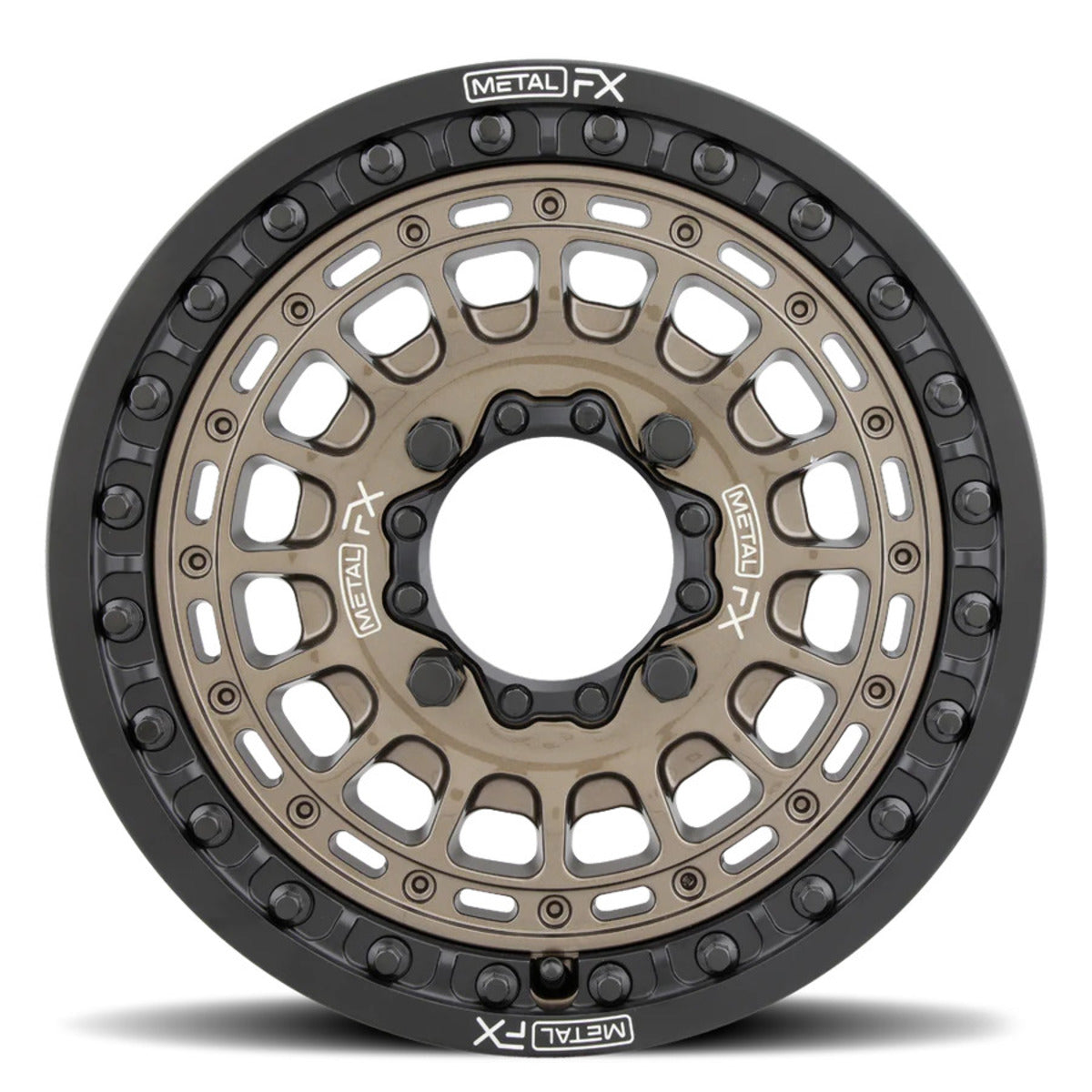 MetalFX OffRoad Hitman 15X6 Bronze Beadlock & Maxxis Roxxzilla Radial Wheel & Tire Kit