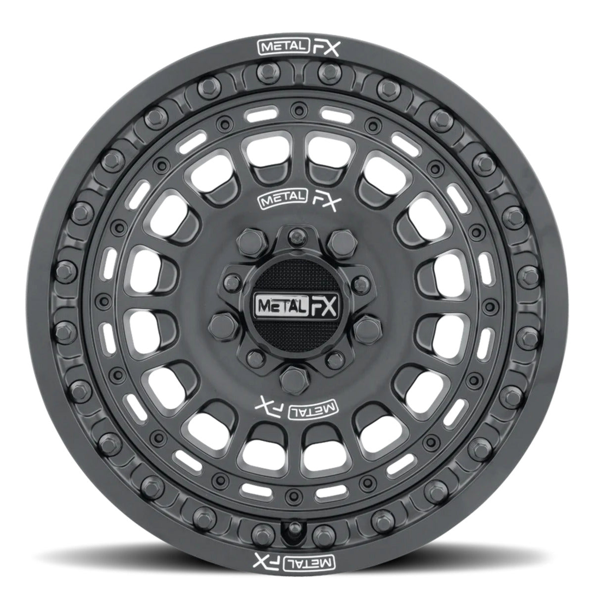 MetalFX OffRoad Hitman R Black Beadlock & Maxxis Carnivore Radial Wheel & Tire Kit