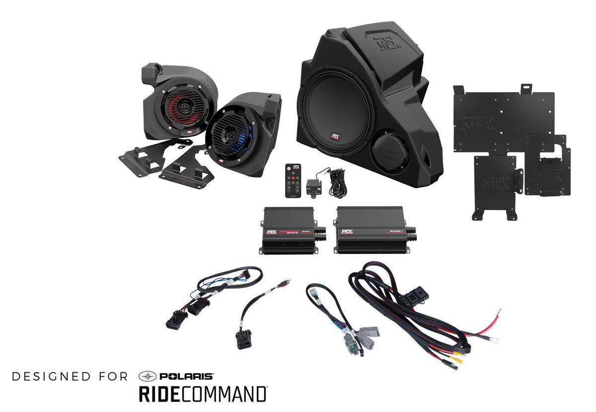 MTX Audio '14+ Polaris RZR Ride Command 3-Speaker Audio System