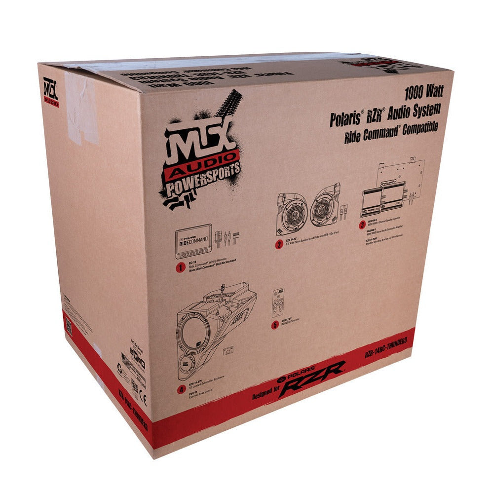 MTX Audio '14+ Polaris RZR Ride Command 3-Speaker Audio System