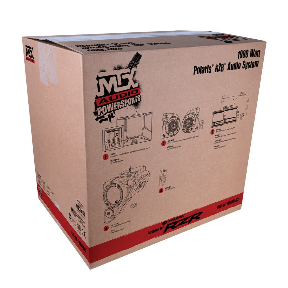 MTX Audio '14+ Polaris RZR 3-Speaker Audio System
