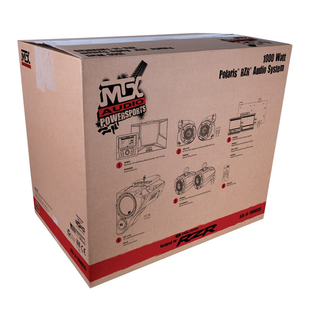 MTX Audio '14+ Polaris RZR 5-Speaker Audio System