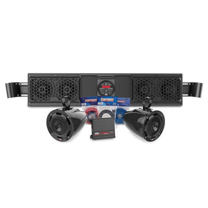 MTX Audio Can-Am Maverick Bluetooth Overhead Audio Sound Bar with 2-Channel Amplifier & 2 Roll Cage Speaker System