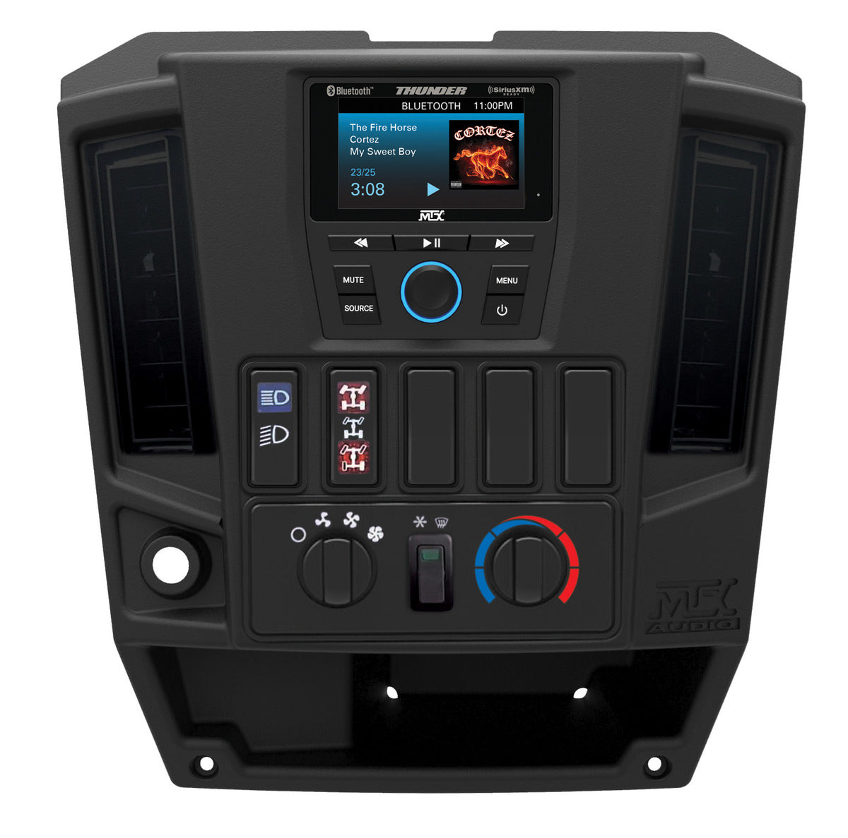 MTX Audio Polaris Ranger Side-by-Sides Mudrngrdk Dash Kit for Awmc3 Media Controller