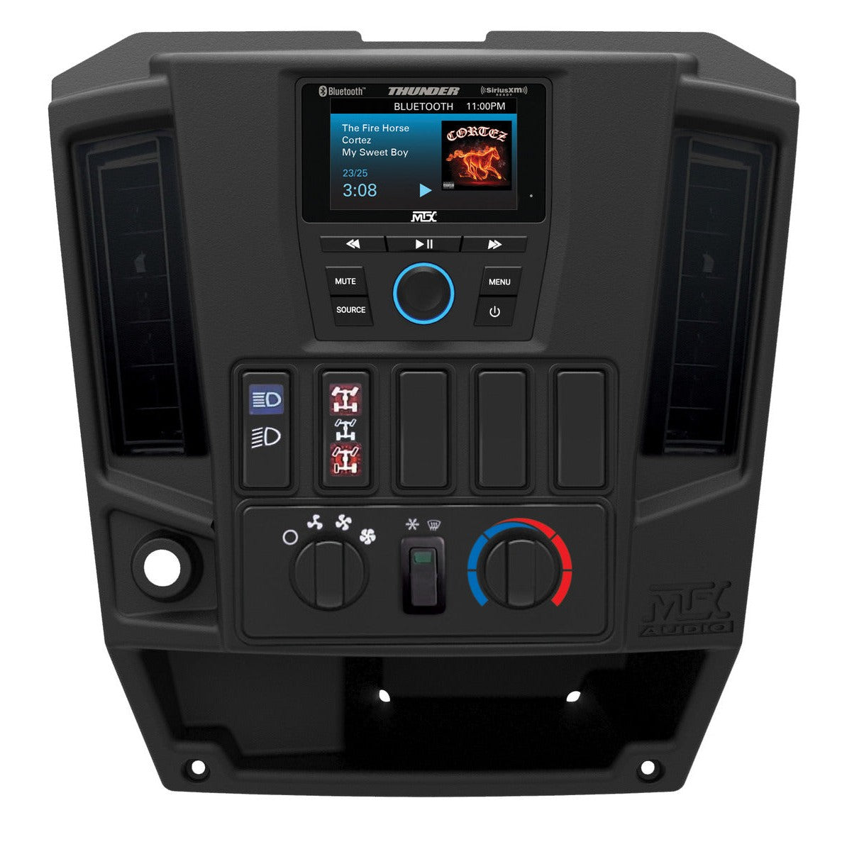 MTX Audio Polaris Ranger Side-by-Sides Mudrngrdk Dash Kit for Awmc3 Media Controller