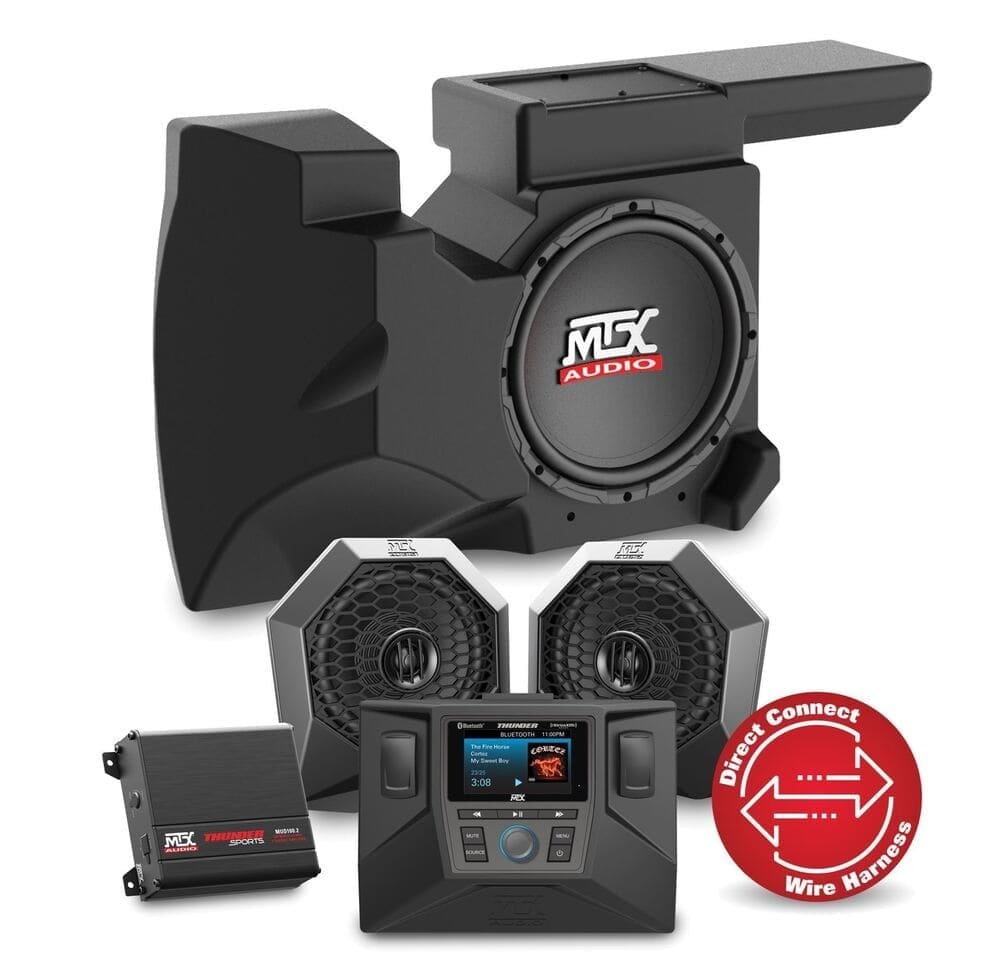 MTX Audio Polaris RZR Audio System with Two Speaker Dual Amplifier & Single Subwoofer