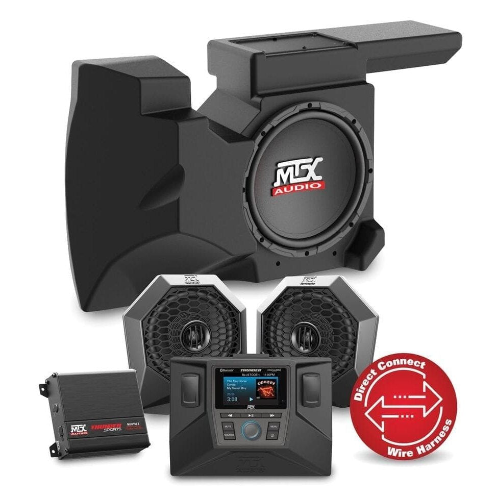 MTX Audio Polaris RZR Audio System with Two Speaker Dual Amplifier & Single Subwoofer