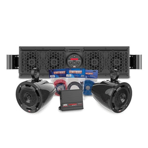 MTX Audio Polaris RZR Bluetooth Overhead Audio Sound Bar with 2-Channel Amplifier & 2 Roll Cage Speaker System