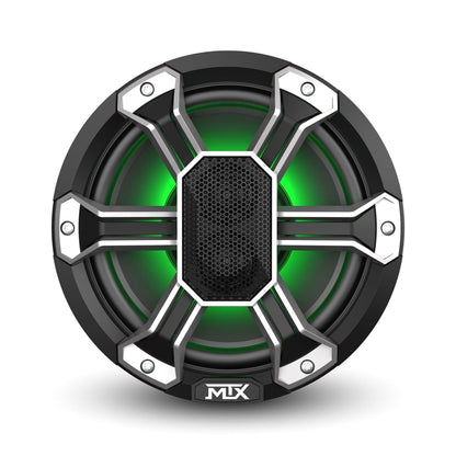 MTX Audio PS8C 8” 150-Watt RMS 4Ω Coaxial Speaker Pair IP-67 Rated with RGB Lighting and Customizable Grille