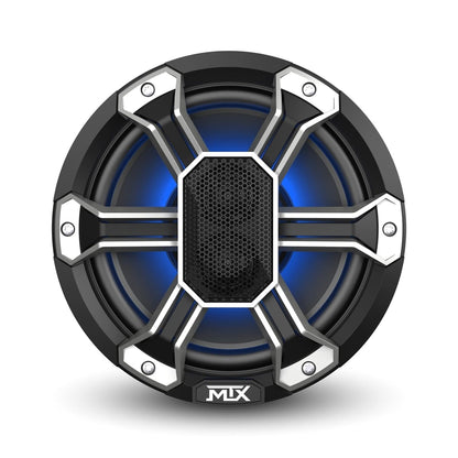 MTX Audio PS8C 8” 150-Watt RMS 4Ω Coaxial Speaker Pair IP-67 Rated with RGB Lighting and Customizable Grille