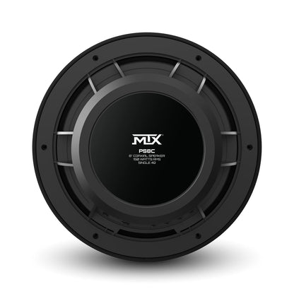 MTX Audio PS8C 8” 150-Watt RMS 4Ω Coaxial Speaker Pair IP-67 Rated with RGB Lighting and Customizable Grille