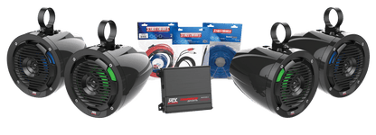 MTX Audio Universal Audio Package With Amplifier & 4 Roll Cage Speakers