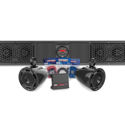 MTX Audio Yamaha Viking Bluetooth Overhead Audio Sound Bar with 2-Channel Amplifier & 2 Roll Cage Speaker System