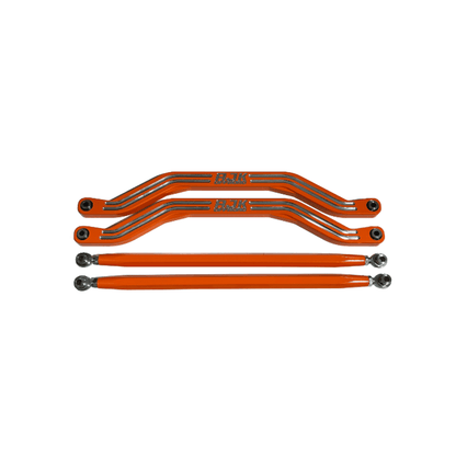 Polaris Pro R / Turbo R High Clearance Radius Rods by AJK Offroad Orange Both Rods