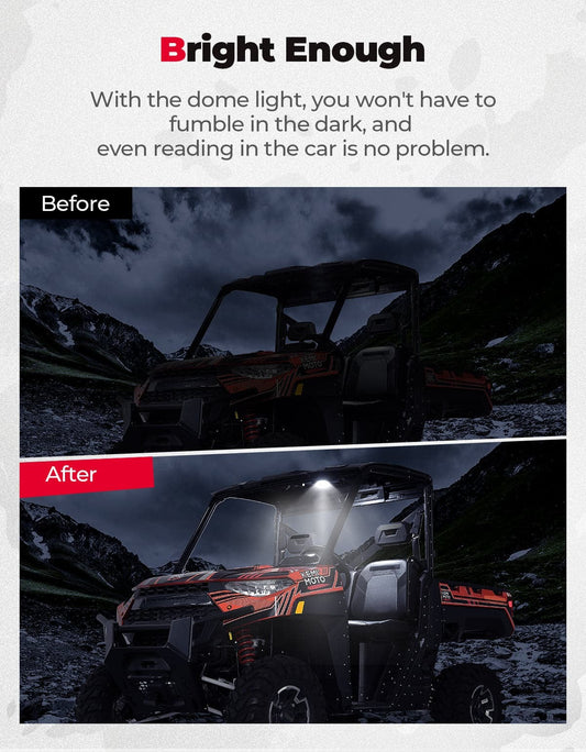Kemimoto '18-'24 Polaris Ranger UTV Dome Light