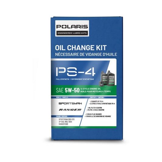 Polaris Full Synthetic Oil Change Kit - 1 Oil Filter & 2 Quarts of PS-4 Engine Oil