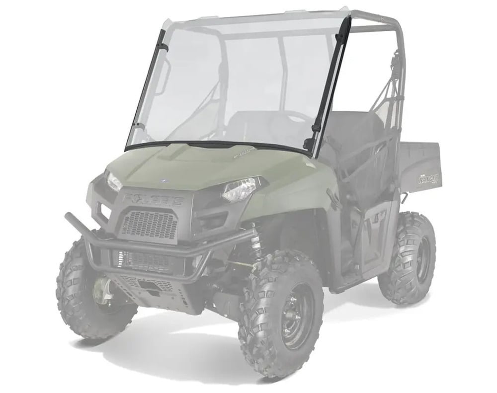 Polaris Ranger Mid-Size Lock & Ride Full Windshield - Hard Coat Poly