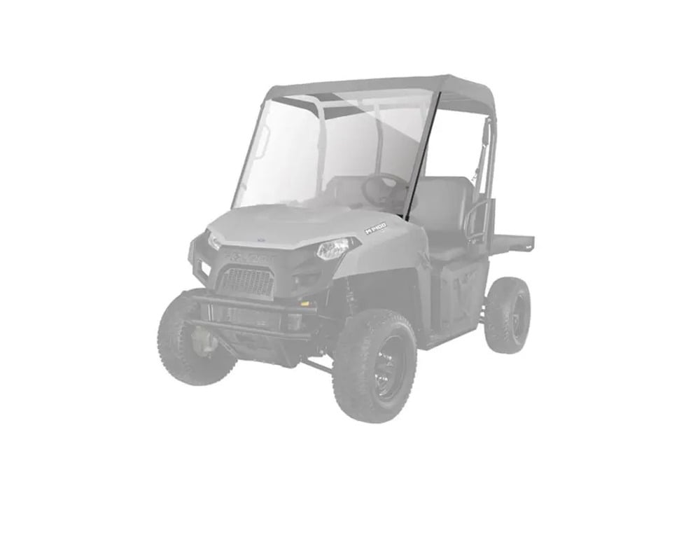 Polaris Ranger Mid-Size Lock & Ride Full Windshield - Hard Coat Poly