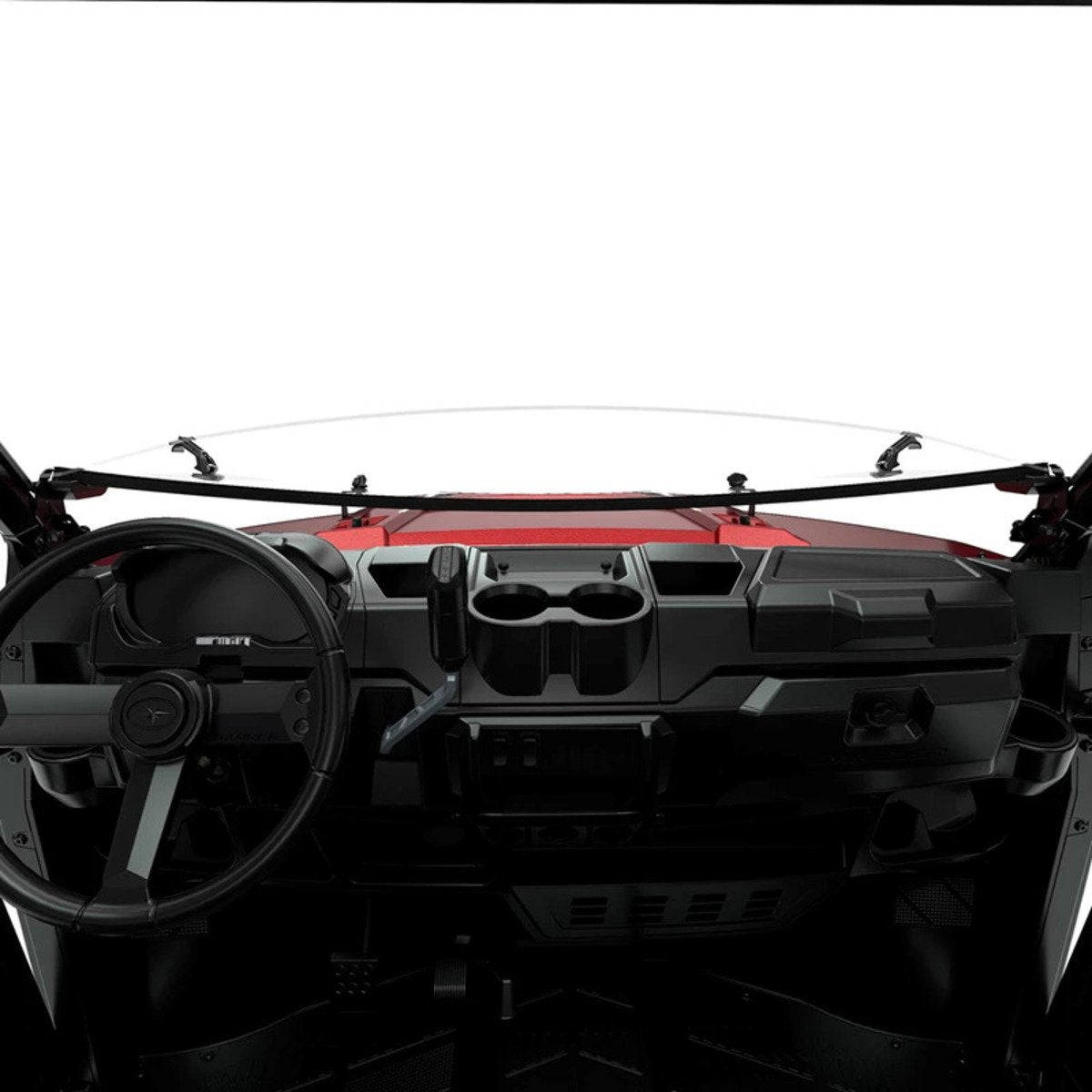 Polaris Ranger Polycarbonate Flip-Down Full Windshield - Clear