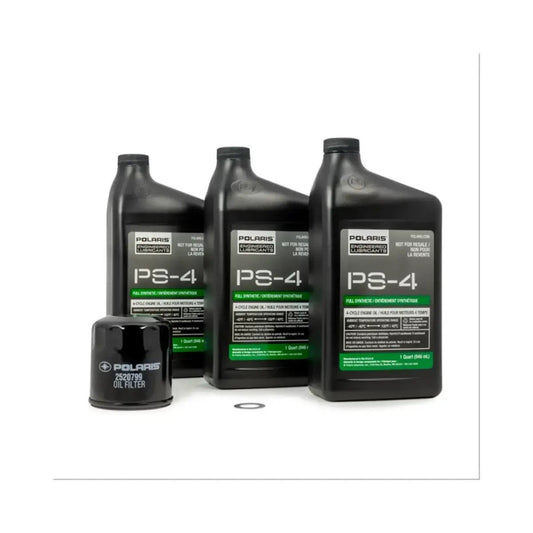 Polaris RZR Full Synthetic Oil Change Kit - 3 Quarts of PS-4 Engine Oil & 1 Oil Filter