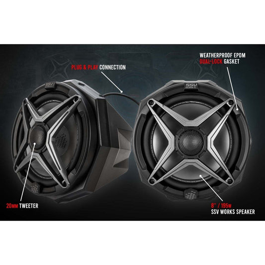 Polaris RZR Pro / Turbo R Ride Command 8" Cage Mount Speaker Pods