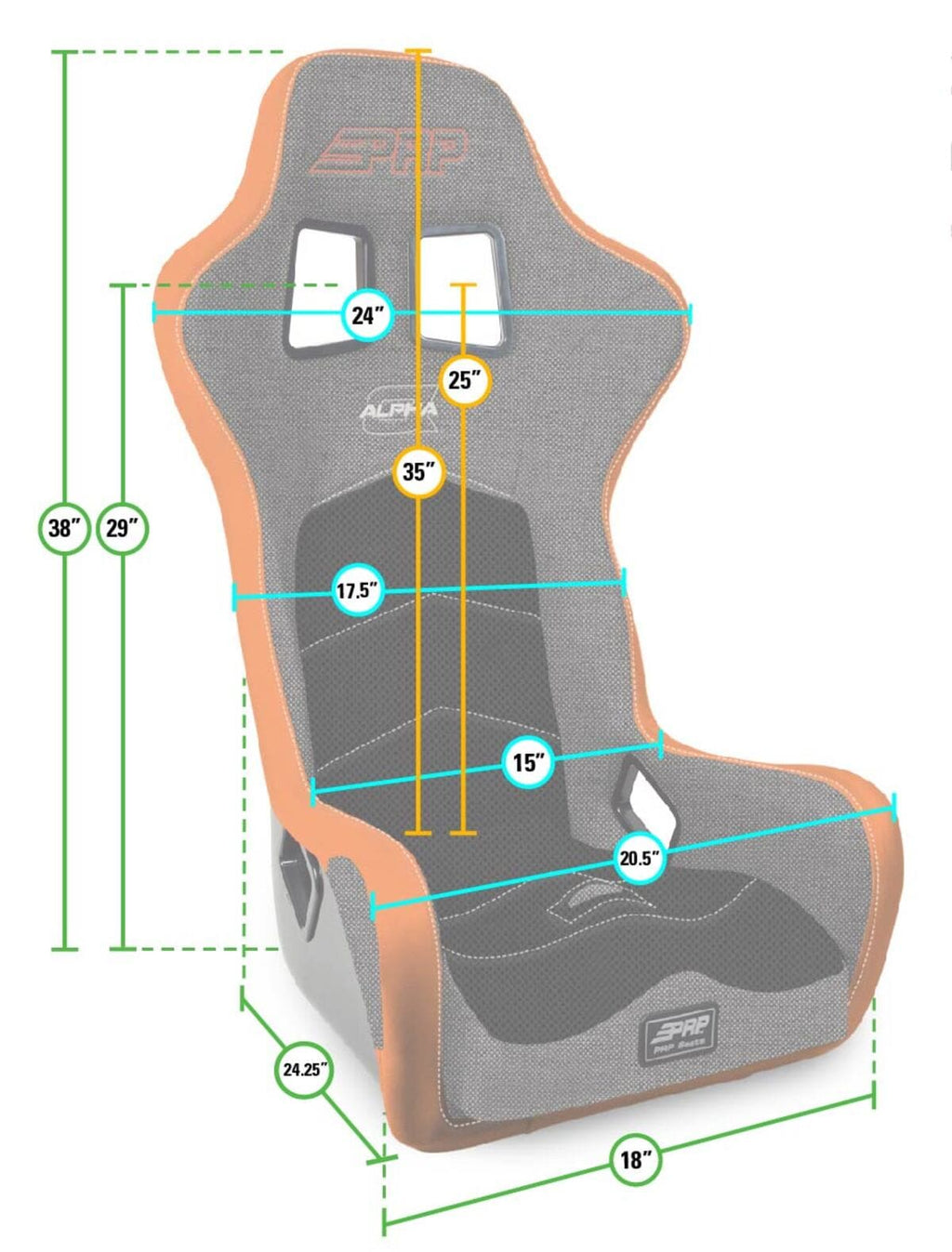 PRP Alpha Composite Seat – Black Vinyl