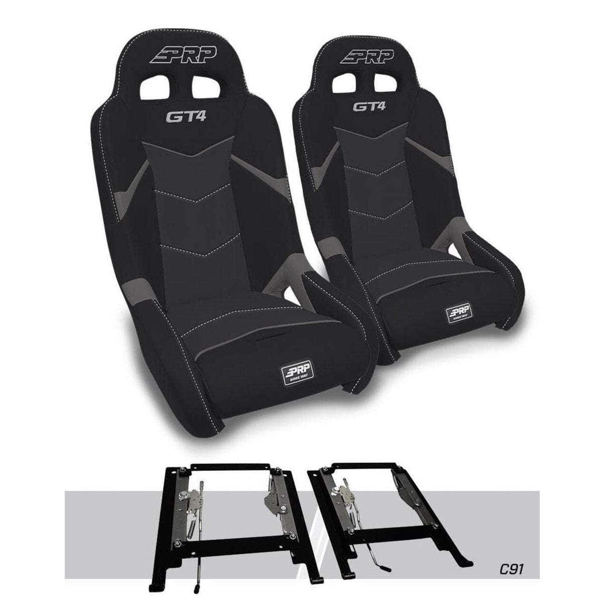 PRP Can-Am Maverick X3 GT4 Suspension Seats Mount & Slider Kit - Pair
