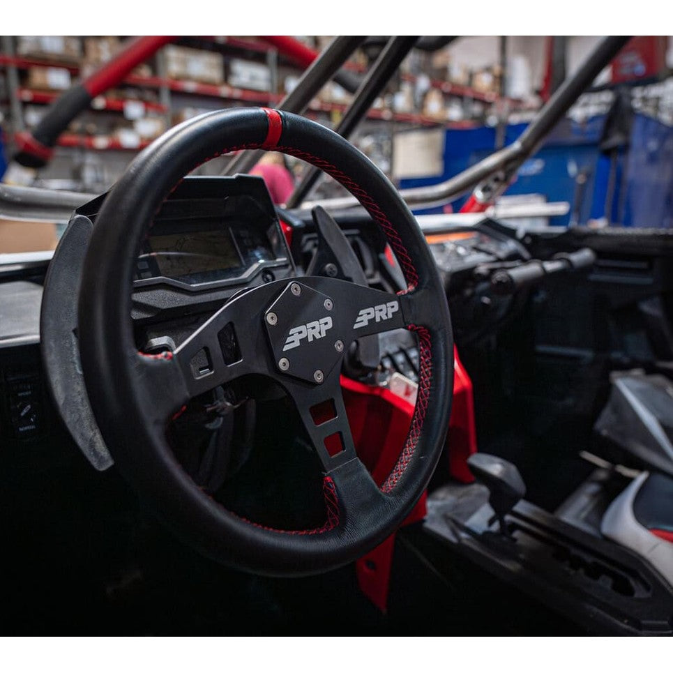 PRP Flat Leather Steering Wheel