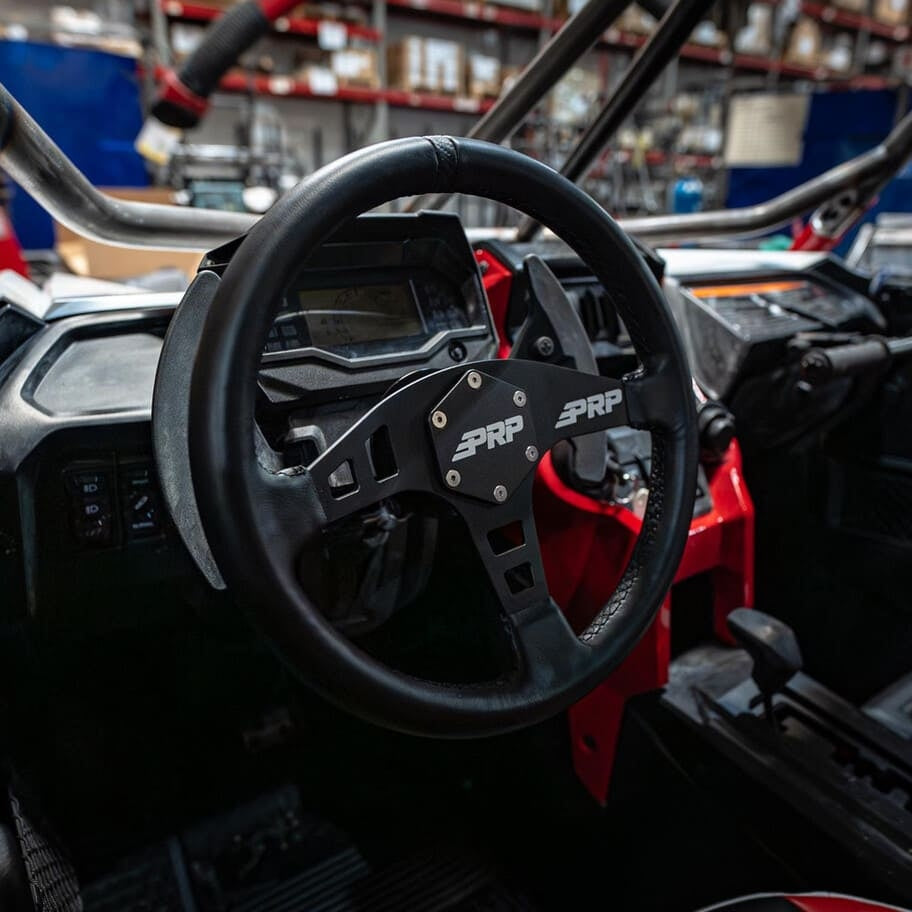 PRP Flat Leather Steering Wheel